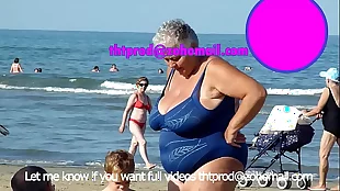 big boobs beach voyeur