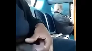 flashing my black cock on bus