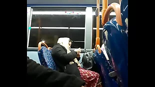 flashing my black mamba cock on bus
