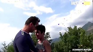 amateureuro horny mature risky public anal sex in the forest