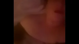 mature british blonde slut playing around with her shaved pussy