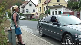 old granny gets picked up and fucked
